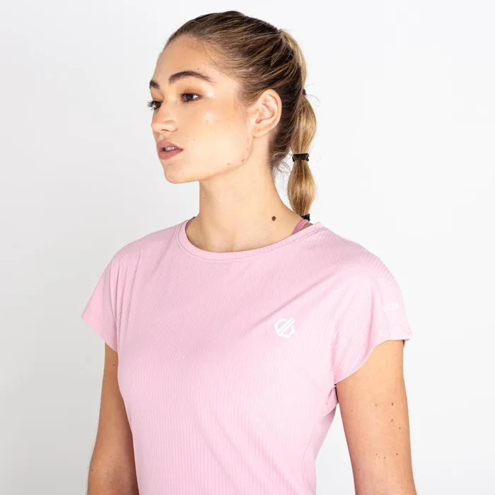 Dare 2b Breeze By Lightweight Tee Powder Pink Women Gym Tops