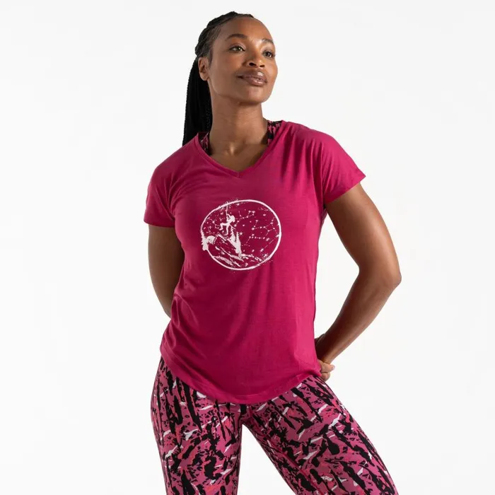 Dare 2b Calm TShirt Berry Pink Women Graphic TShirts