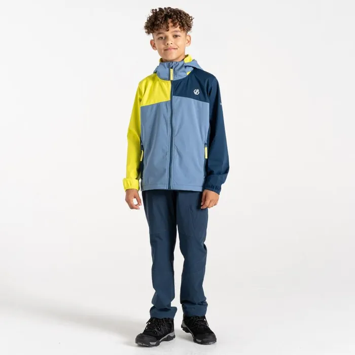 Dare 2b Cheer Softshell Jacket Coronet Blue Moonlight Denim Kids Softshell Jackets