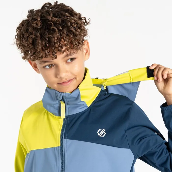 Dare 2b Cheer Softshell Jacket Coronet Blue Moonlight Denim Kids Softshell Jackets