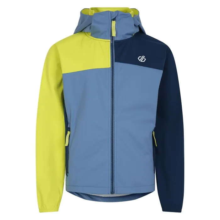 Dare 2b Cheer Softshell Jacket Coronet Blue Moonlight Denim Kids Softshell Jackets