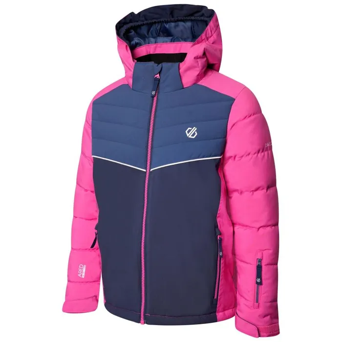 Dare 2b Cheerful Recycled Waterproof Insulated Ski Jacket Rasberry Rose Dark Denim Nighfall Navy Kids Waterproof Jackets