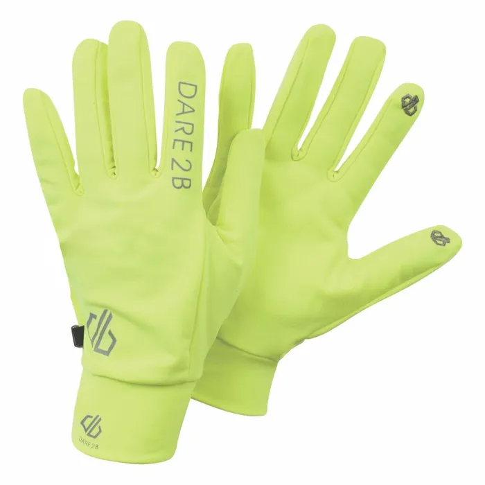 Dare 2b Cogent Reflective Gloves Fluro Yellow WomenMen Gloves
