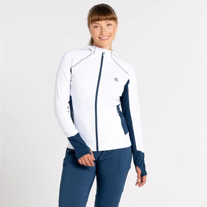 Dare 2b Convey II Hooded Core Stretch Midlayer White Moonlight Denim Women Midlayers