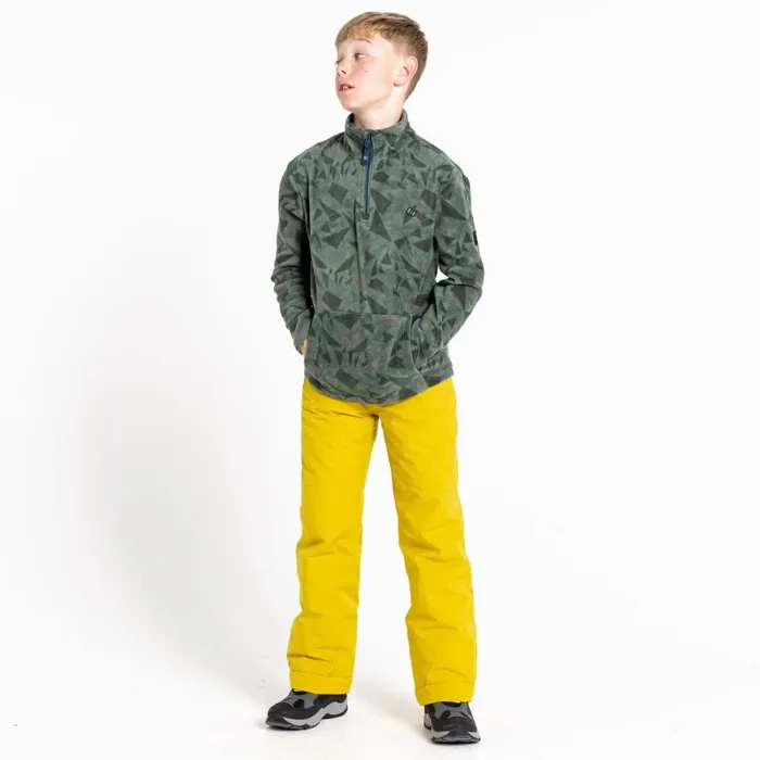 Dare 2b Cushy Half Zip Fleece Green Geo Print Kids Fleece
