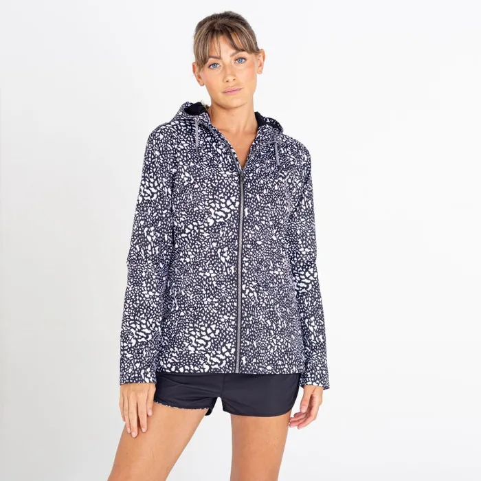 Dare 2b Deviation II Waterproof Jacket Black White Dot Print Women Waterproof Jackets