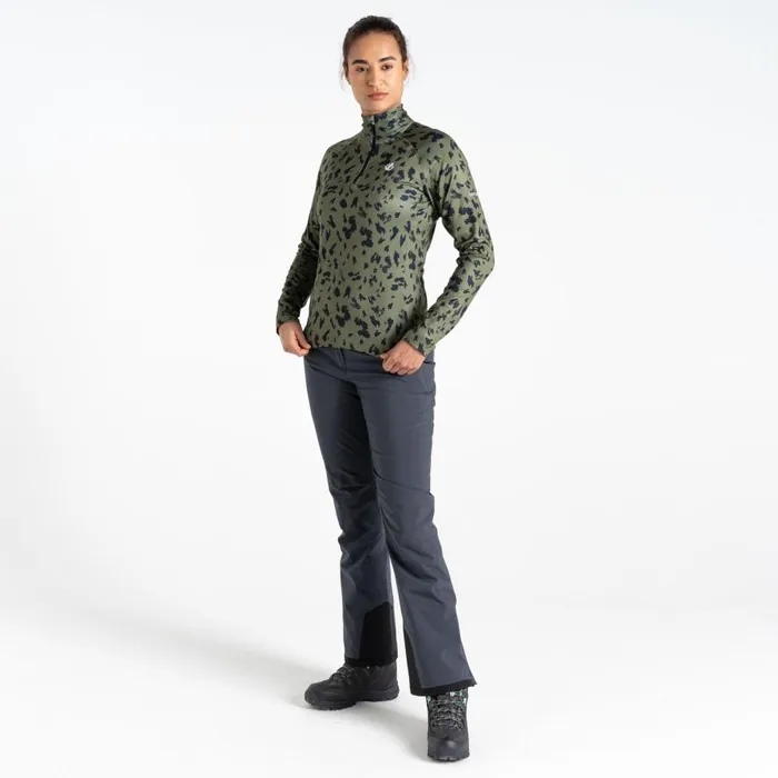 Dare 2b Divulge Lightweight Core Stretch Midlayer Olivine Green Dash Print Women Midlayers