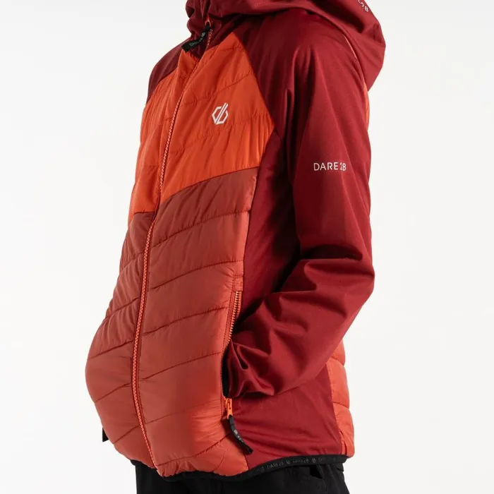 Dare 2b Explore Hybrid Jacket Syrah Cinnamon Red Kids Lightweight Jackets