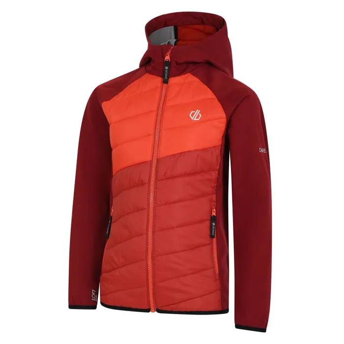 Dare 2b Explore Hybrid Jacket Syrah Cinnamon Red Kids Lightweight Jackets