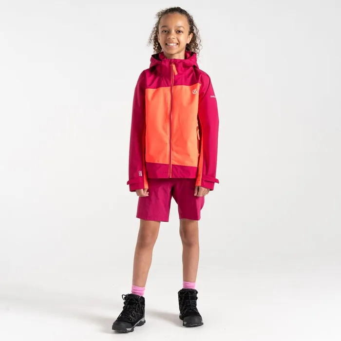 Dare 2b Explore II Waterproof Jacket Berry Neon Pink Kids Waterproof Jackets