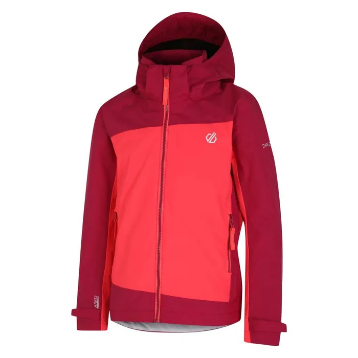 Dare 2b Explore II Waterproof Jacket Berry Neon Pink Kids Waterproof Jackets