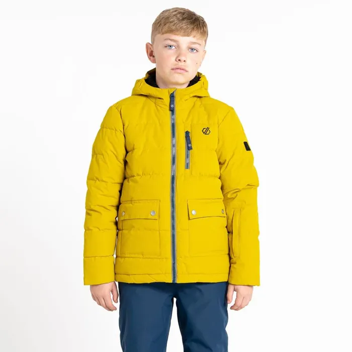 Dare 2b Folly Waterproof Ski Jacket Moss Yellow Kids Insulated Jackets