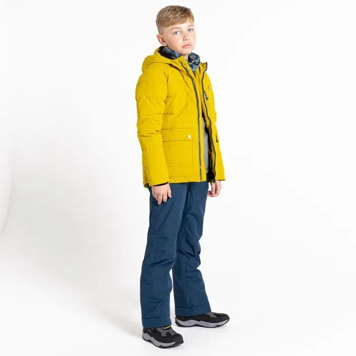 Dare 2b Folly Waterproof Ski Jacket Moss Yellow Kids Insulated Jackets