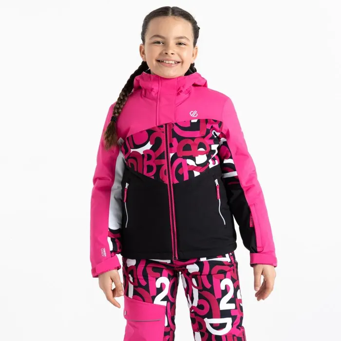 Dare 2b Humour II Ski Jacket Pink Graffiti Print Kids Insulated Jackets