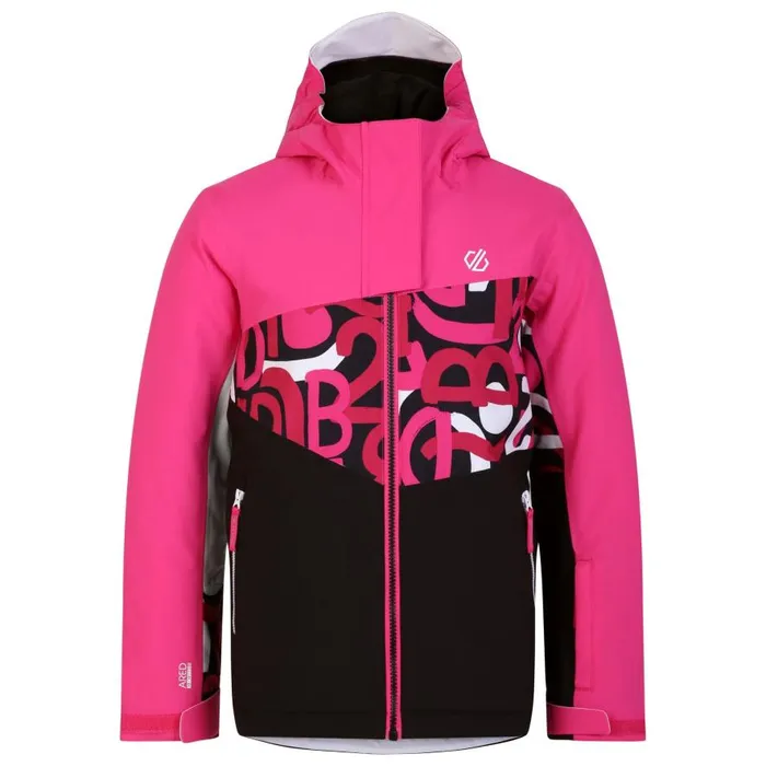 Dare 2b Humour II Ski Jacket Pink Graffiti Print Kids Insulated Jackets
