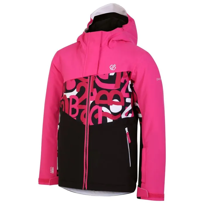 Dare 2b Humour II Ski Jacket Pink Graffiti Print Kids Insulated Jackets