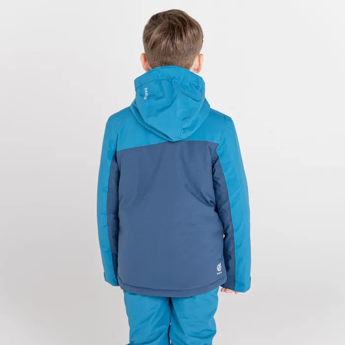 Dare 2b Humour Recycled Waterproof Ski Jacket Dark Denim Geometric Print Kids Waterproof Jackets