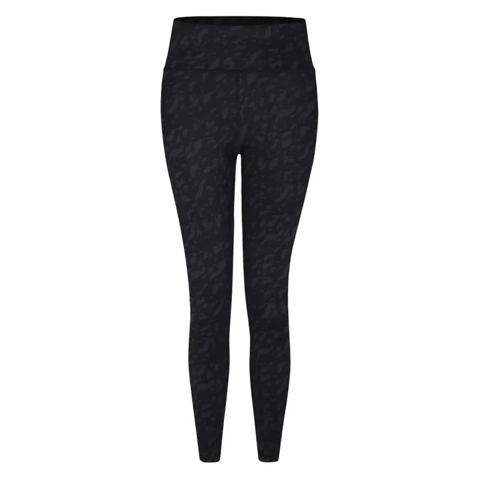 Dare 2b Influential 78 Gym Leggings Black Leaf Flow Print Women Leggings