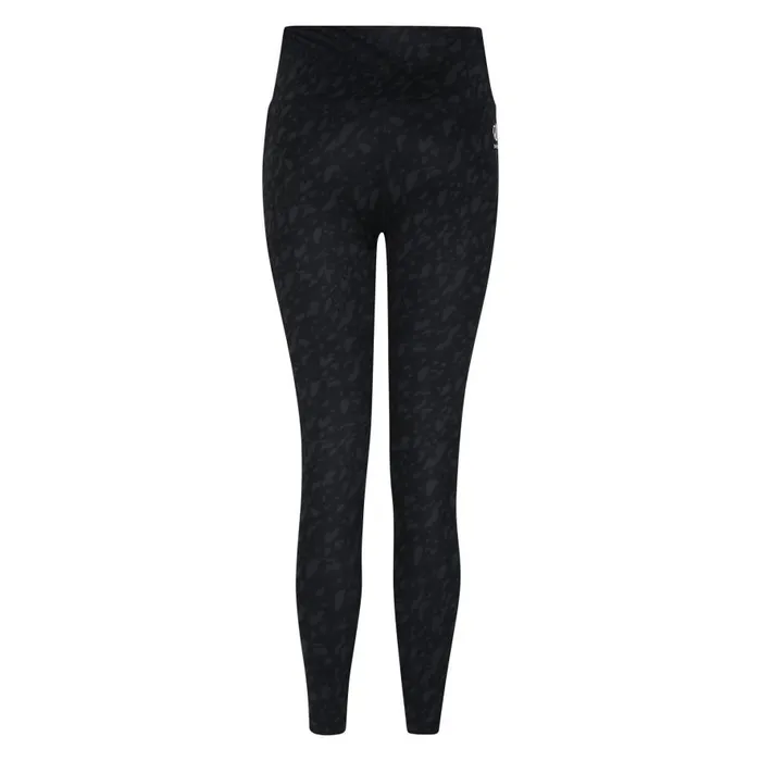 Dare 2b Influential 78 Gym Leggings Black Leaf Flow Print Women Leggings