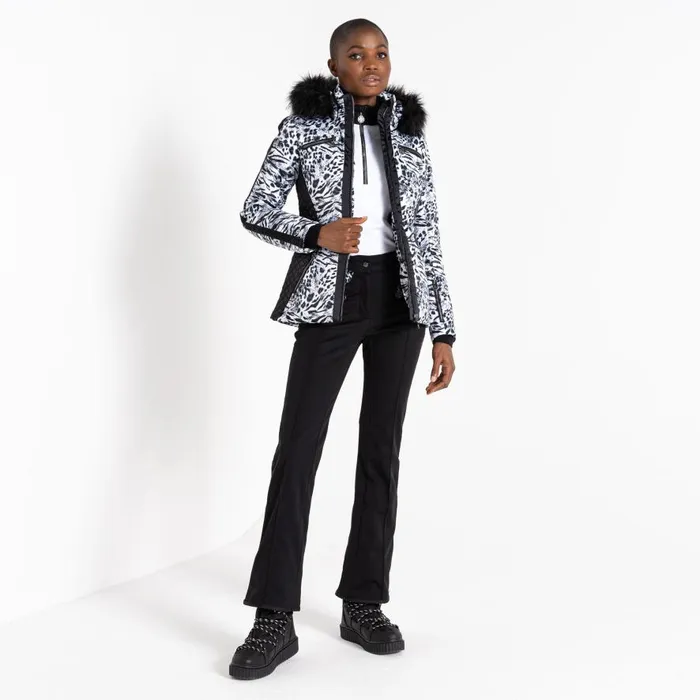 Dare 2b Julien Macdonald 8211 Mastery Ski Jacket White Animal Print Women Waterproof Jackets
