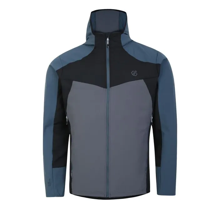 Dare 2b Latitudinal Hooded Softshell Jacket Orion Grey Black Men Softshell Jackets