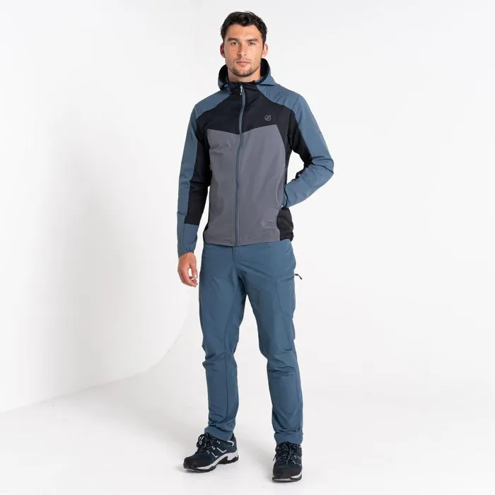 Dare 2b Latitudinal Hooded Softshell Jacket Orion Grey Black Men Softshell Jackets