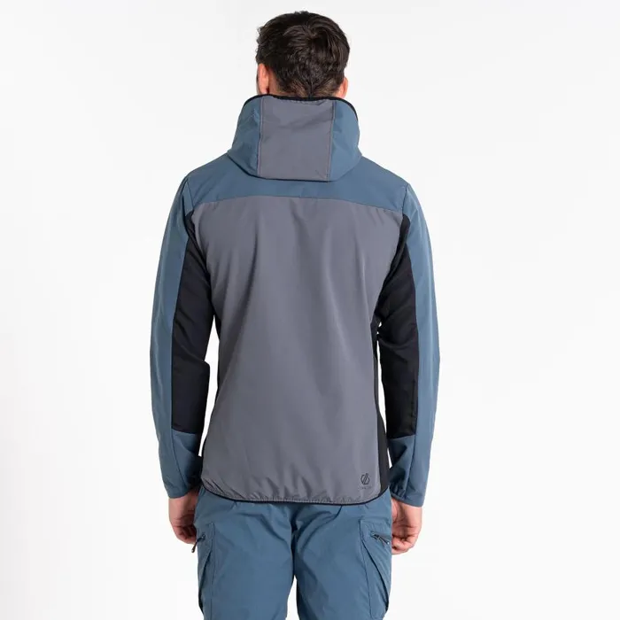 Dare 2b Latitudinal Hooded Softshell Jacket Orion Grey Black Men Softshell Jackets