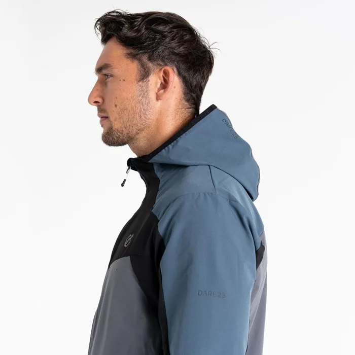Dare 2b Latitudinal Hooded Softshell Jacket Orion Grey Black Men Softshell Jackets