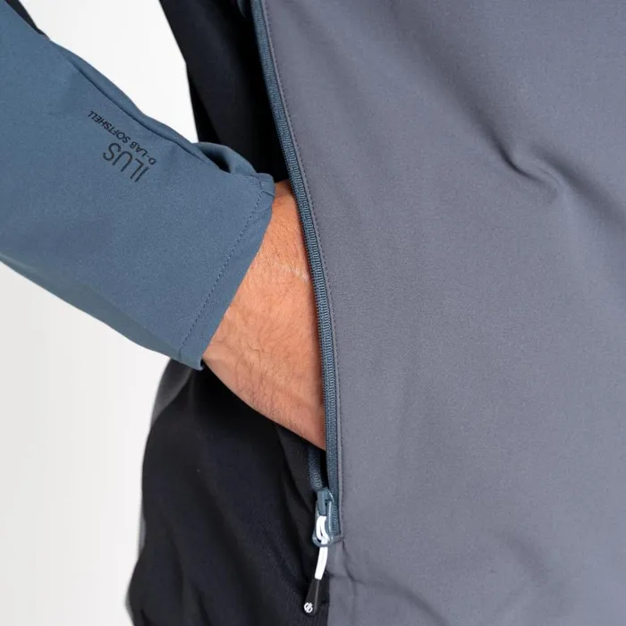 Dare 2b Latitudinal Hooded Softshell Jacket Orion Grey Black Men Softshell Jackets