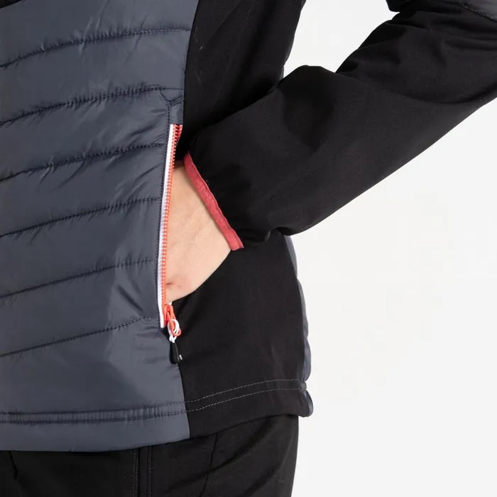Dare 2b Lexan Hybrid Jacket Black Ebony Grey Women Lightweight Jackets