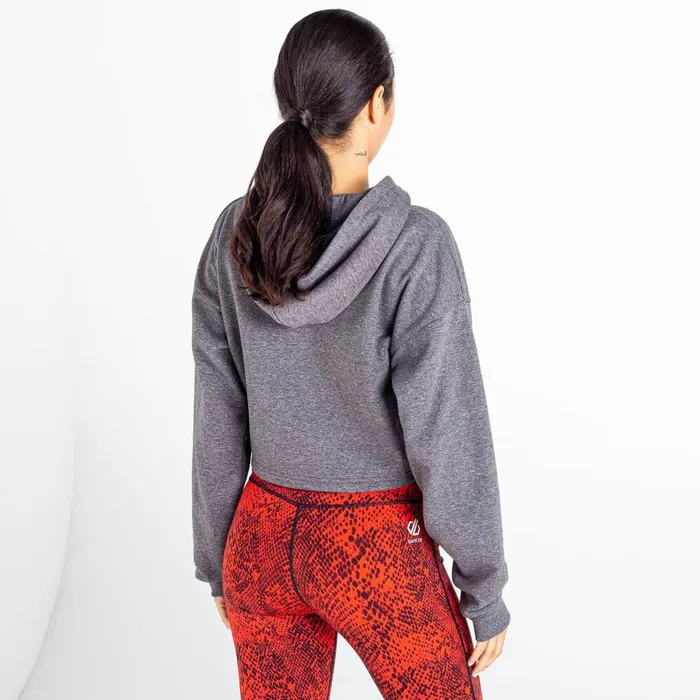 Dare 2b Lounge About Cropped Hoodie Charcoal Grey Marl Women Hoodies and Sweatshirts