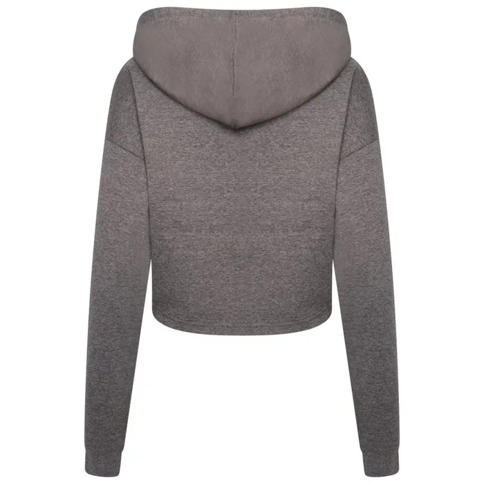 Dare 2b Lounge About Cropped Hoodie Charcoal Grey Marl Women Hoodies and Sweatshirts