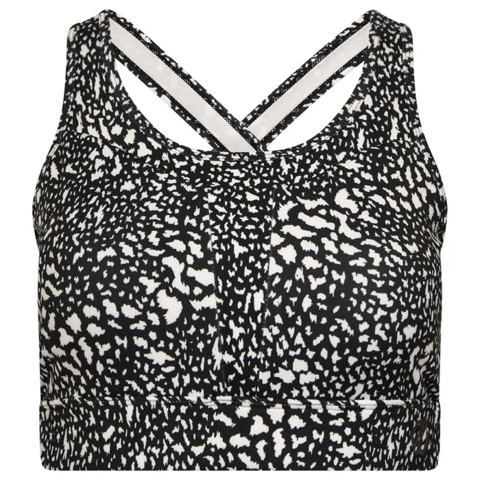 Dare 2b Mantra Recycled Sports Bra Black White Dot Print Women Low Impact