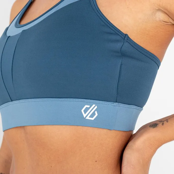 Dare 2b Mantra Recycled Sports Bra Orion Grey Bluestone Women Low Impact