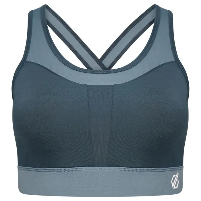 Dare 2b Mantra Recycled Sports Bra Orion Grey Bluestone Women Low Impact
