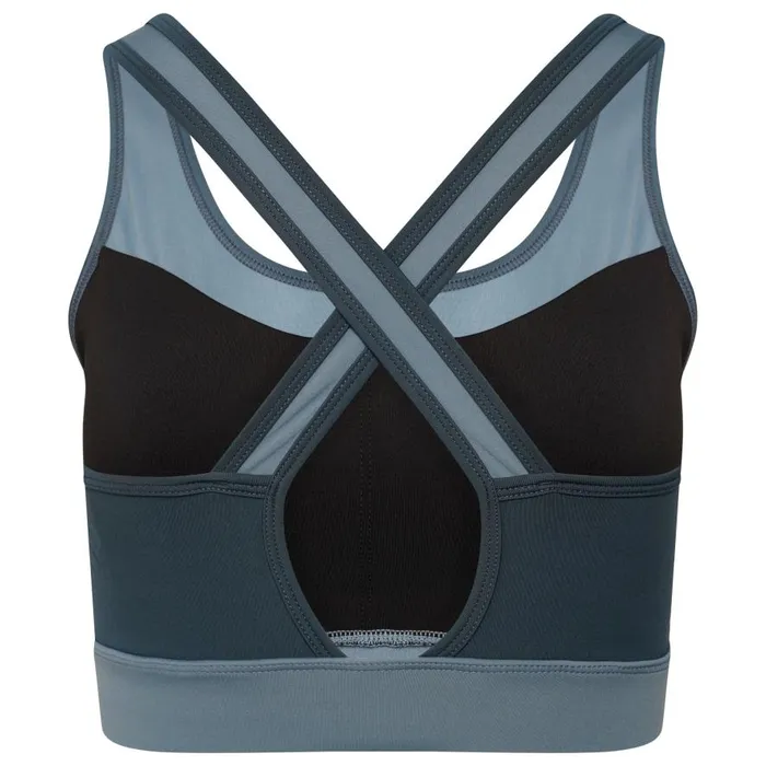 Dare 2b Mantra Recycled Sports Bra Orion Grey Bluestone Women Low Impact