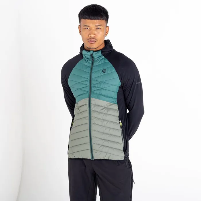 Dare 2b Mountaineer Recycled Wool Hybrid Jacket Fern Green Agave Green Men Midlayers