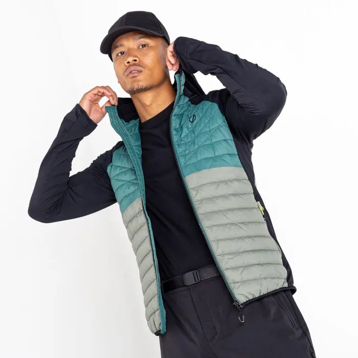Dare 2b Mountaineer Recycled Wool Hybrid Jacket Fern Green Agave Green Men Midlayers