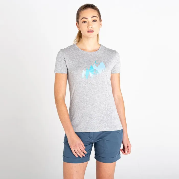 Dare 2b Peace Of Mind Graphic Tee Ash Grey Marl Women Graphic TShirts