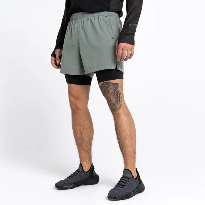 Dare 2b Recreate II 2in1 Shorts Agave Green Men Gym Shorts
