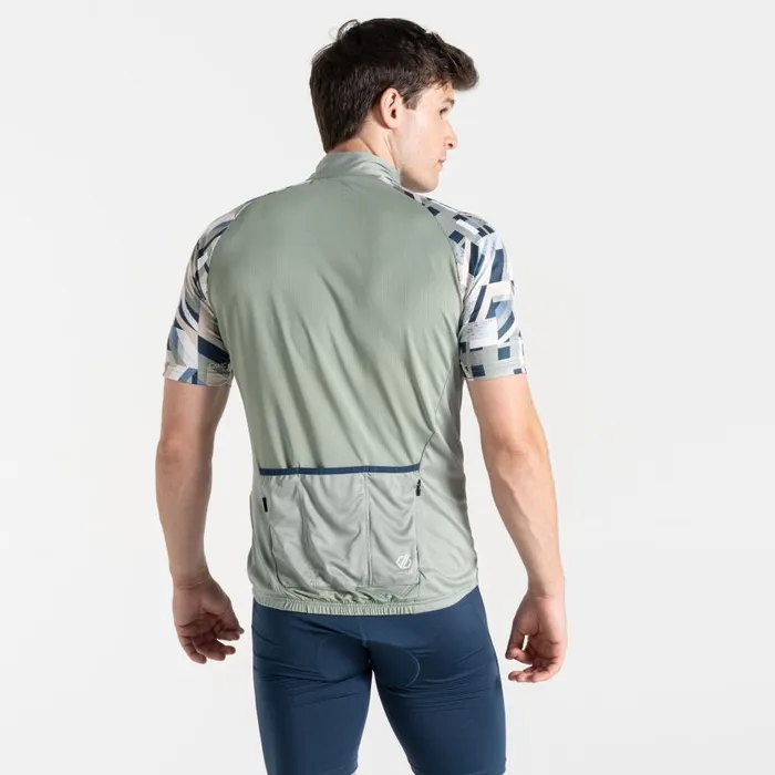 Dare 2b Riding Jersey Lilypad Green Shift Print Men Gym Tops