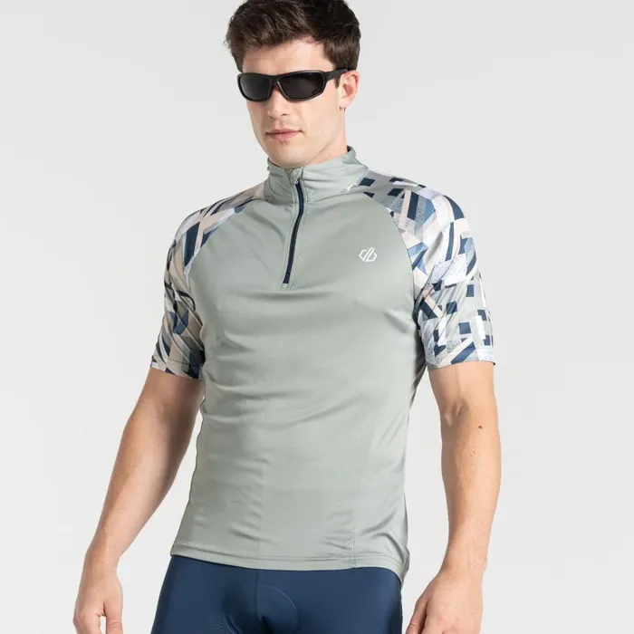 Dare 2b Riding Jersey Lilypad Green Shift Print Men Gym Tops