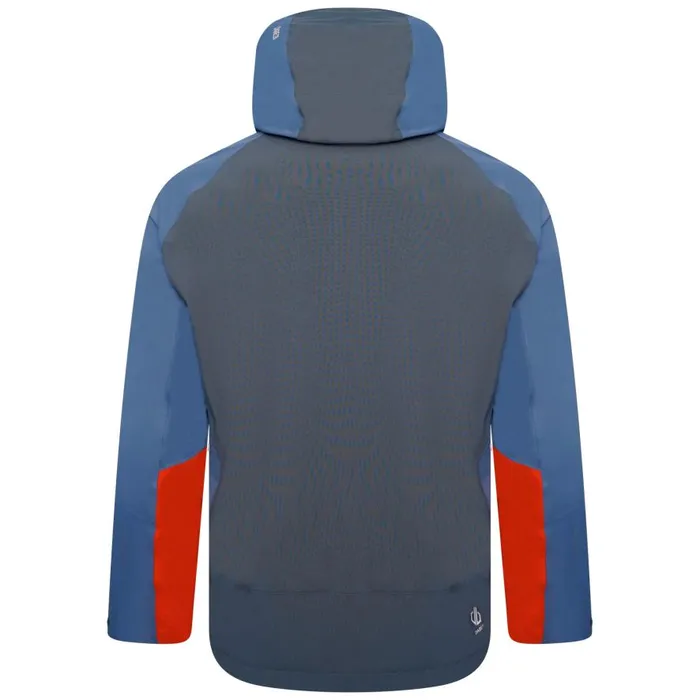 Dare 2b Soaring II Recycled Waterproof Jacket Stellar Blue Burnt Salmon Men Waterproof Jackets