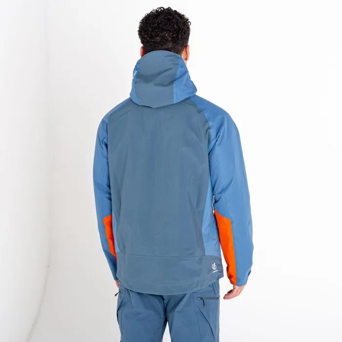 Dare 2b Soaring II Recycled Waterproof Jacket Stellar Blue Burnt Salmon Men Waterproof Jackets