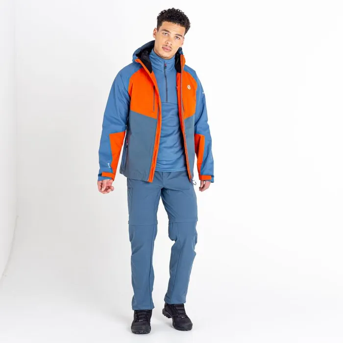 Dare 2b Soaring II Recycled Waterproof Jacket Stellar Blue Burnt Salmon Men Waterproof Jackets