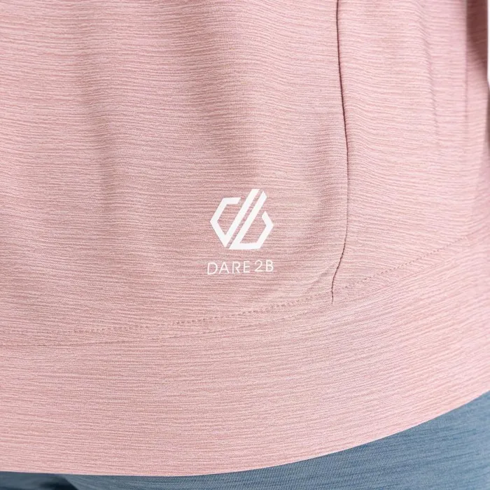Dare 2b Sprint City Lightweight Hoodie Dusky Rose Marl Women Hoodies and Sweatshirts