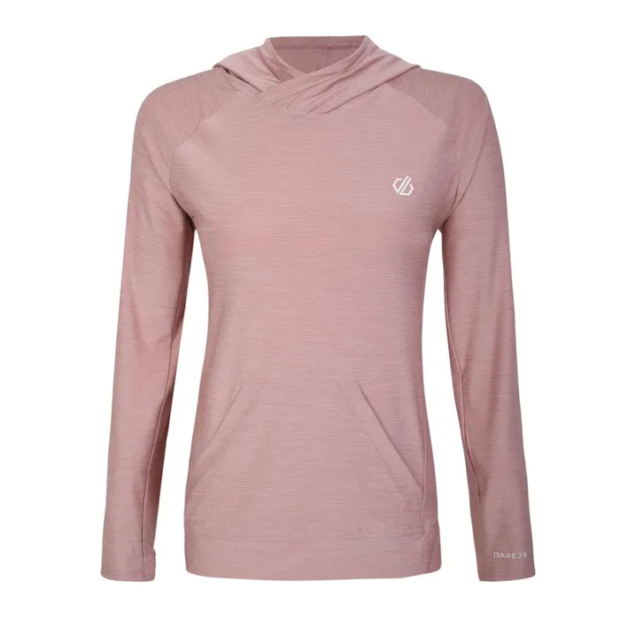 Dare 2b Sprint City Lightweight Hoodie Dusky Rose Marl Women Hoodies and Sweatshirts