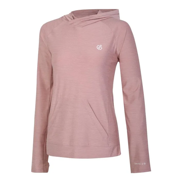 Dare 2b Sprint City Lightweight Hoodie Dusky Rose Marl Women Hoodies and Sweatshirts