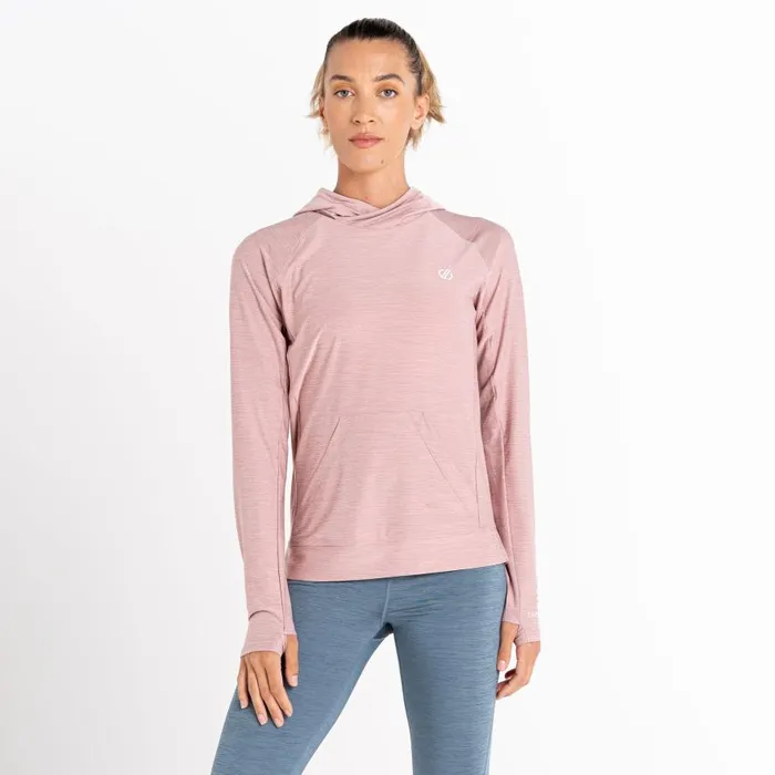 Dare 2b Sprint City Lightweight Hoodie Dusky Rose Marl Women Hoodies and Sweatshirts