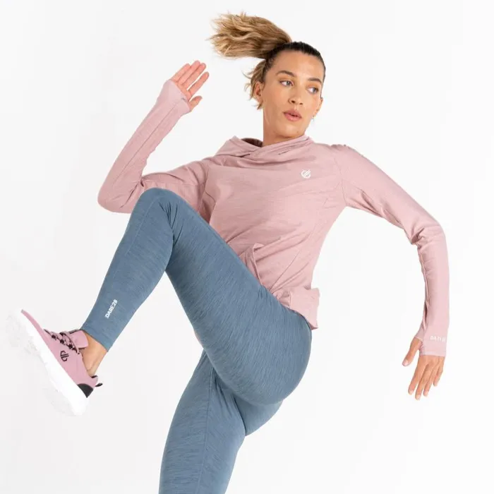 Dare 2b Sprint City Lightweight Hoodie Dusky Rose Marl Women Hoodies and Sweatshirts